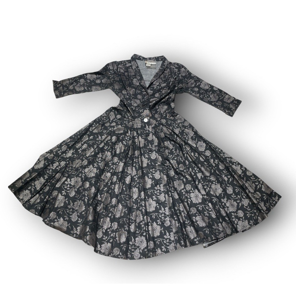 Heart of Haute Teresa Marie Floral Fit & Flare Dress Small USA No Belt - Picture 3 of 7